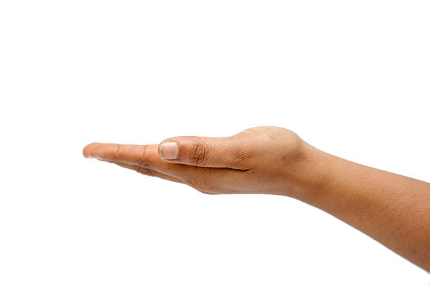 istock Mockup image of product displaying on hand. white background. 2239401368
