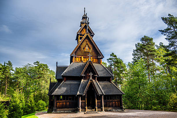 13th Century Stave Church near Oslo, Norway.