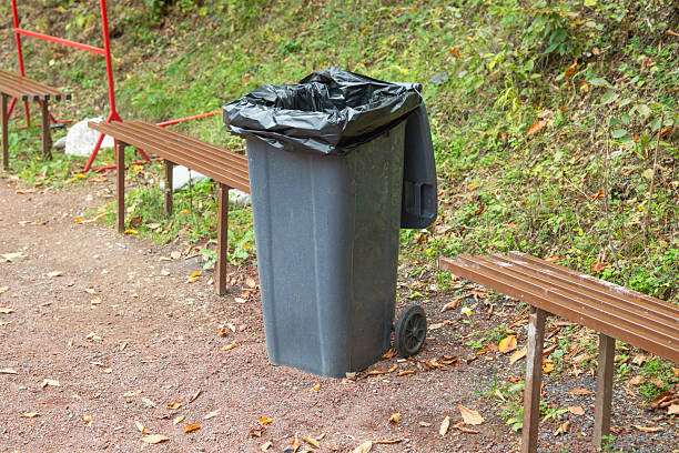 istock Trash bin in the park. Environment. Clean nature 2239404557