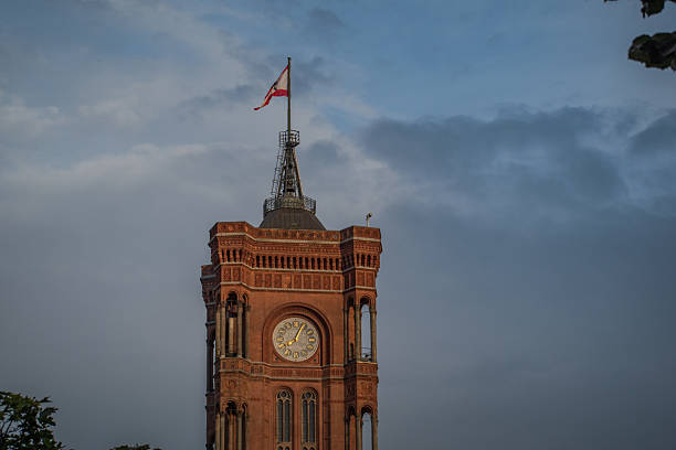 Rotes Rathaus with Berlin Bear Flag