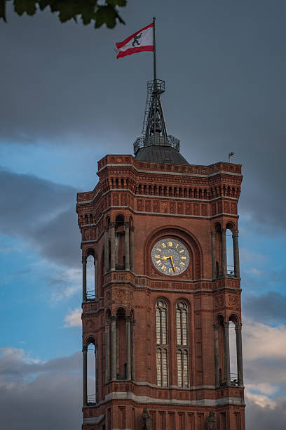 istock Rotes Rathaus with Berlin Bear Flag 2239417197