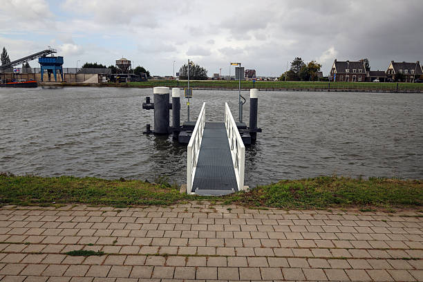 twin lock complex Juliana lock in Gouda between river Hollandsche IJssel and the Gouwe River in the Netherlands