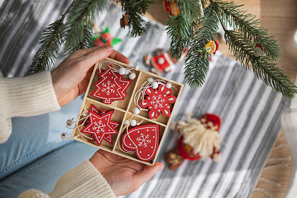 Eco-friendly Christmas ornaments in Scandinavian style