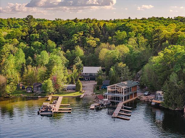istock Lakeside Resort Aerial View 2239460709