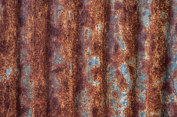 istock An old rusty metal sheet roof textured. 2239463396