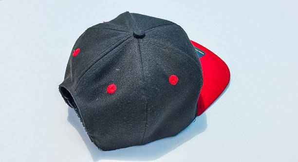 black hat fashion on a white background, taken from the front position