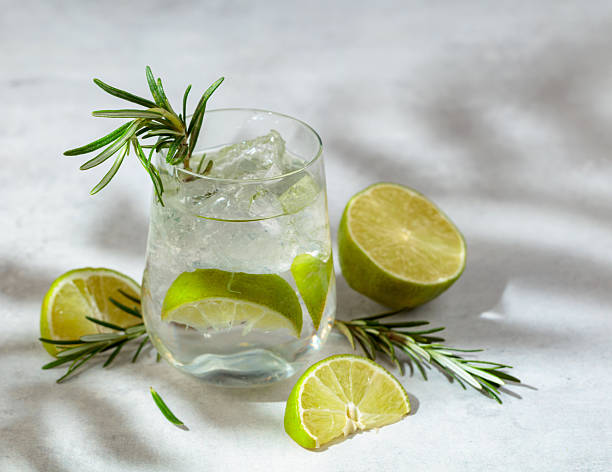 istock A refreshing summer drink with ice, lime and rosemary. 2239484062