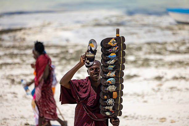Handmade traditional slippers at Zanzibar beach