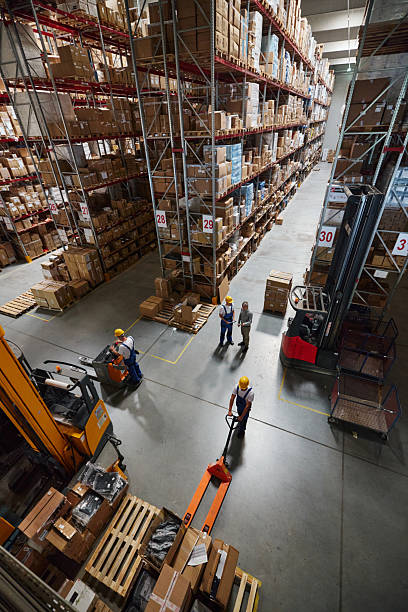 istock Above view of working day in supply chain. 2239488269