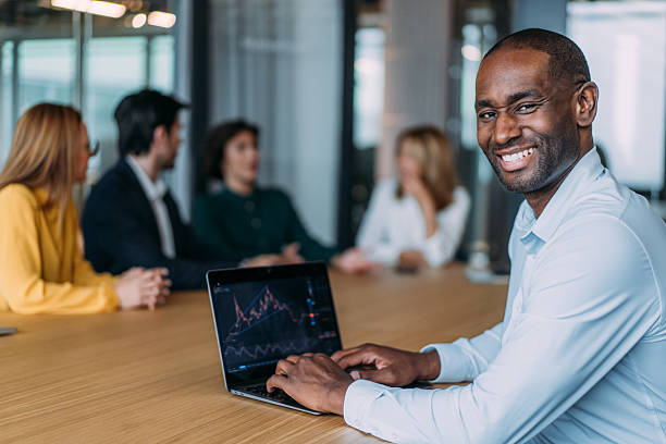 istock Businessman using financial technologies in the office. 2239490824