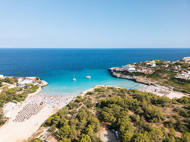 istock Cala Domingos beach in Mallorca with clear blue water and yachts 2239503088