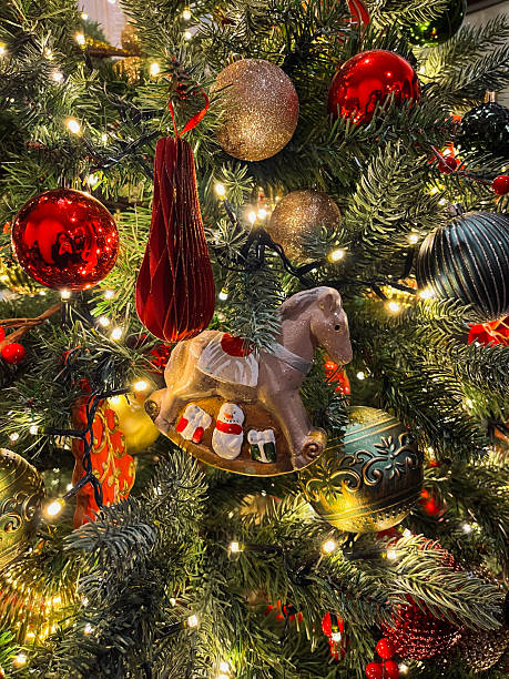 istock Decorated Christmas tree with ornaments and lights 2239507293