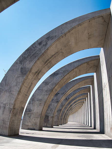 Abstract geometric concrete architecture background