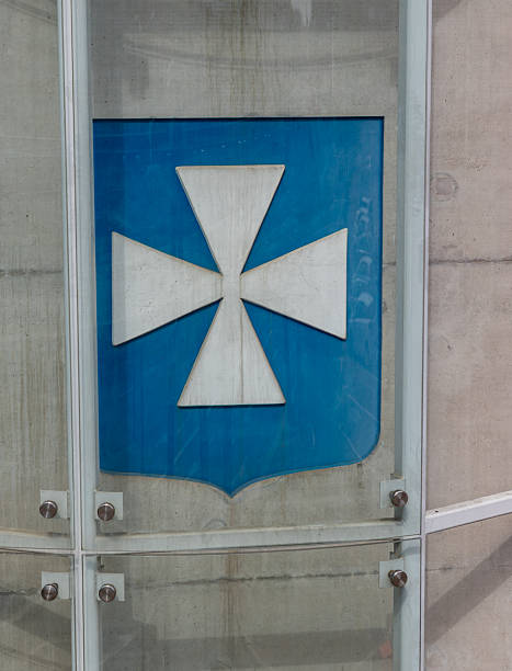 A close-up of the coat of arms of Rzeszow.