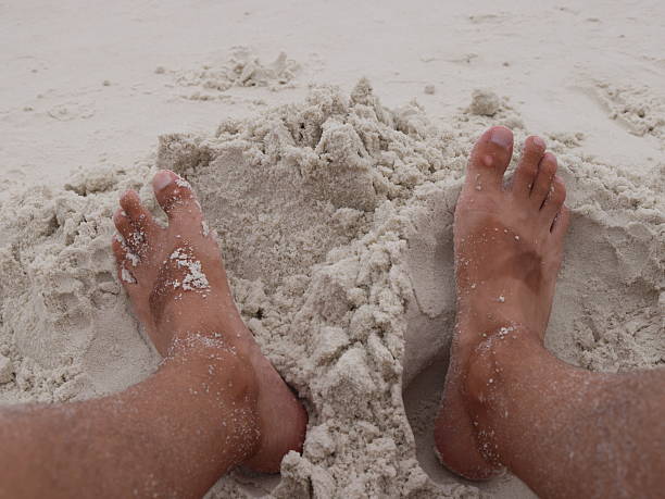 istock A Relaxing Beach Scene Featuring Soft Sand and Tranquil Feet in the Warm Sunshine 2239516229