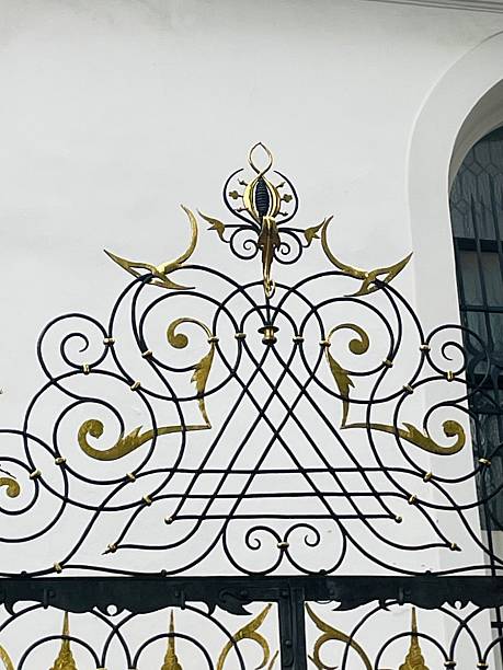 istock A beautiful Decorative Ironwork Gate adorned with Elegant and Intricate Designs 2239519355