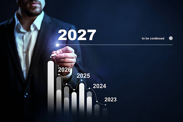 istock Business professional forecasts growth trends for future years in a corporate setting 2239520152