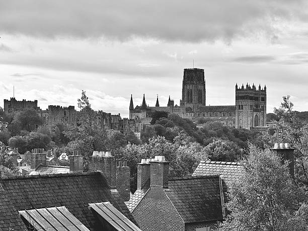 istock Rooftop view of Durham City and Durham Cathedral against cloudscape 2239521913