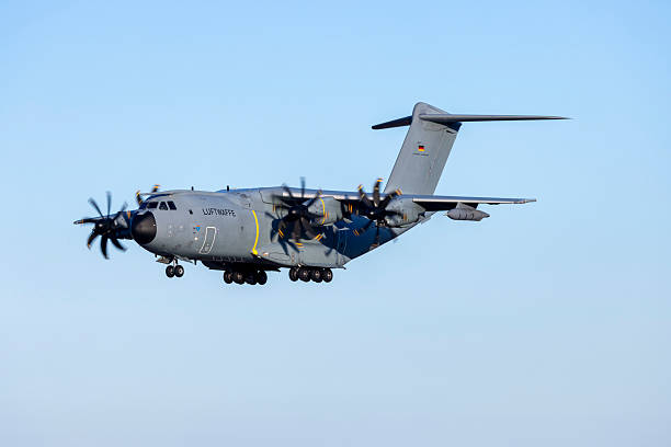 Luqa, Malta - September 25, 2025: German Air Force Airbus A400M Atlas (REG: 5434) in support of 2 German Tornados and 2 Eurofighters.