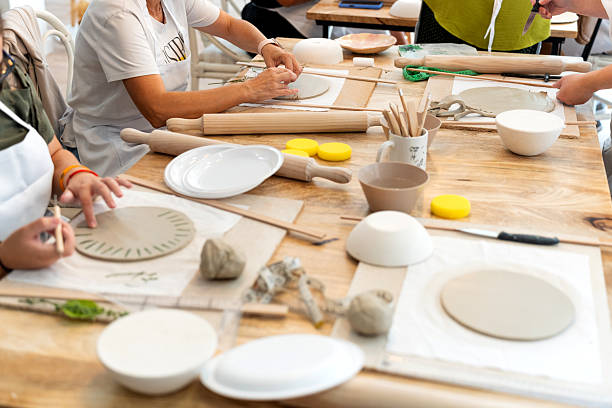 istock People crafting clay in ceramics workshop class 2239528983