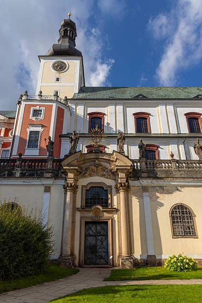 istock Broumov Monastery facade showing ornate Baroque architecture and bell tower 2239547960