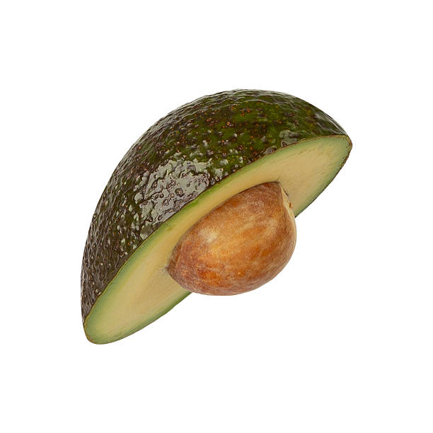 istock Avocado half isolated on white background with clipping path, full depth of field 2239552302