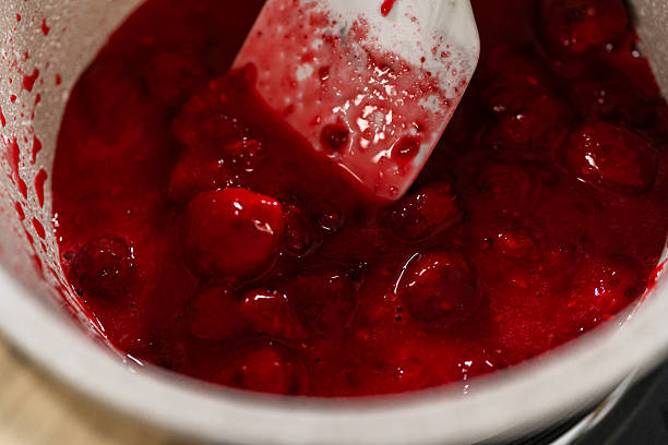 istock Simmering Sweetness - Raspberry Cake Filling in Saucepan 2239552402