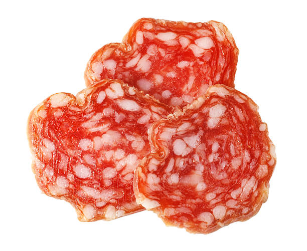 istock Salami slices displaying savory cured pork texture 2239557304