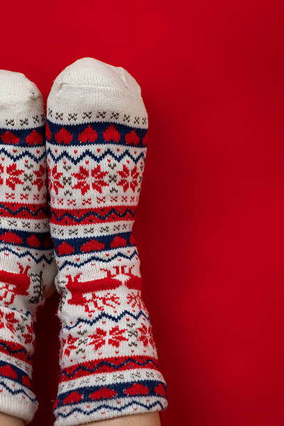 Little Girl Wear Sock Close-up