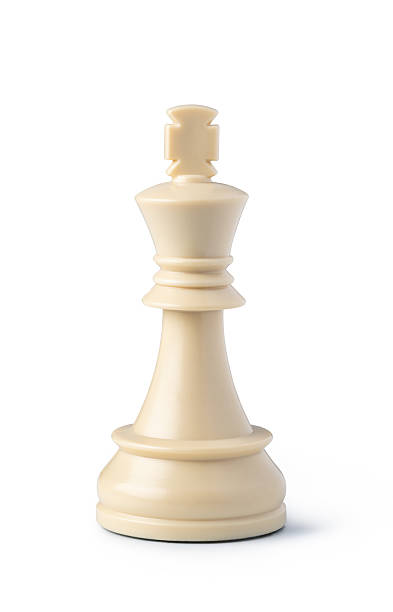 istock White king chess piece standing on white background 2239569867