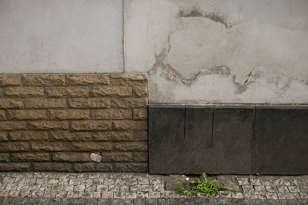 View of graffiti on the brick wall