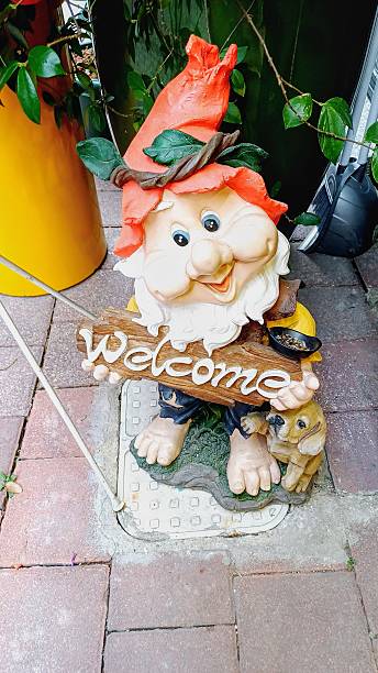 istock Welcome, garden decoration, garden gnome - 2239579226