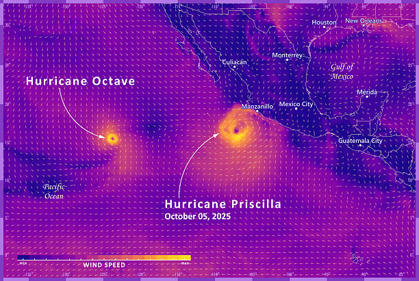 istock Hurricane Octave Priscilla 20251005 Wind Weather Map Mexico Infographic 2239582718