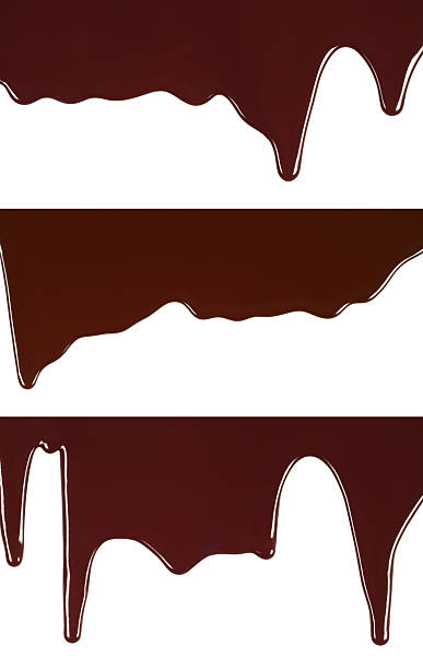 istock Set of wide chocolate drips, isolated on transparent background 2239584273