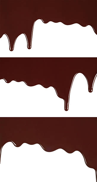 istock Set of wide chocolate drips, isolated on transparent background 2239584310