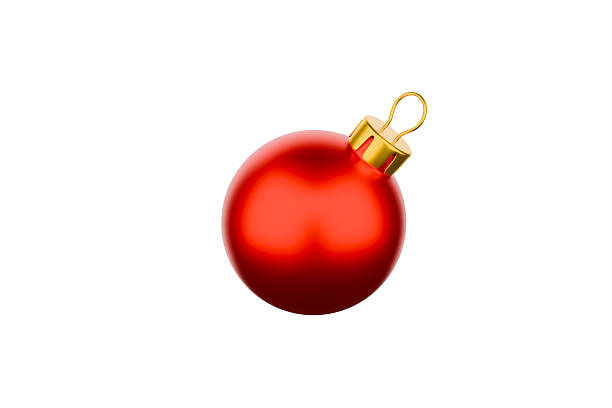 istock Red Christmas ball with gold handle 2239601637