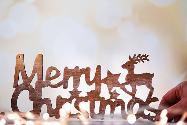 Christmas Decoration with Baubles and Holiday Lights