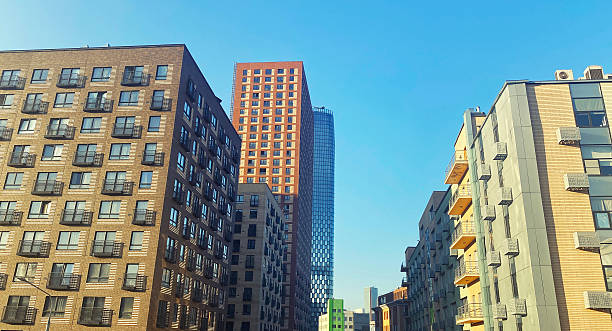 istock Architecture and real estate, modern residential apartment building with large panoramic windows 2239604694