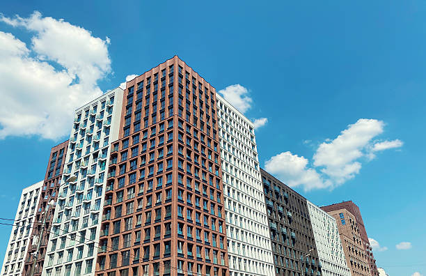 istock Architecture and real estate, modern residential apartment building with large panoramic windows 2239604697