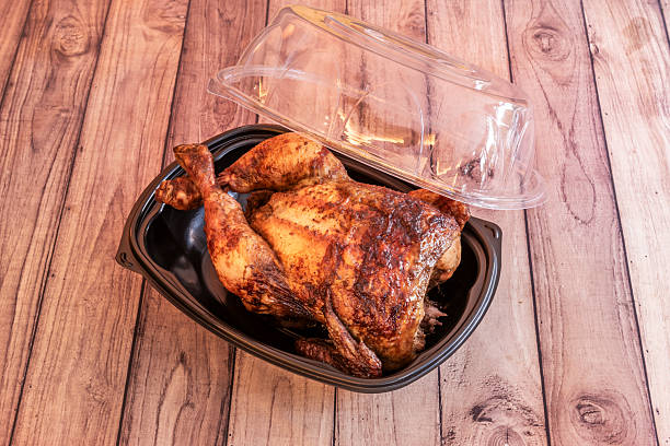 istock The cooking temperature is usually high, around 200-250 degrees Celsius, which helps to brown the skin and seal the juices into the meat. 2239609345