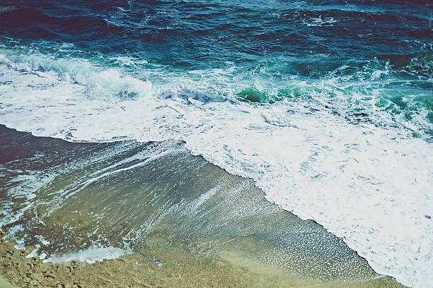 A beautiful stormy sea in summer