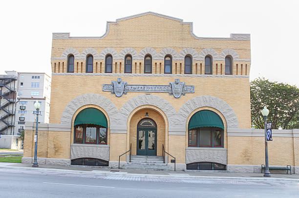 The entrance to the original Dr. Pepper factory building in Waco, Texas