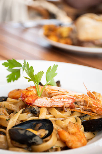 istock pasta dish al mare seafood with shrimp and shellfish in restaurant close-up 2239618315