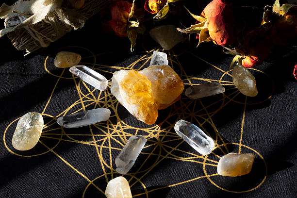 istock Citrine Crystal Healing Grid Close Up 2239619017