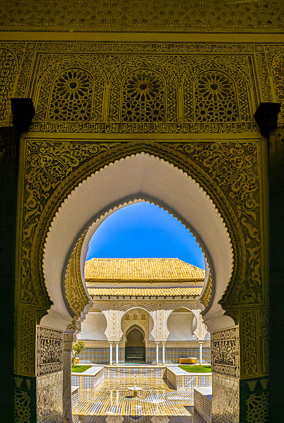 Islamic decoration at the El Mechouar Palace or the Zianide Royal Palace is the former official residence of the Zayyanid dynasty in the city of Tlemcen, Algeria.