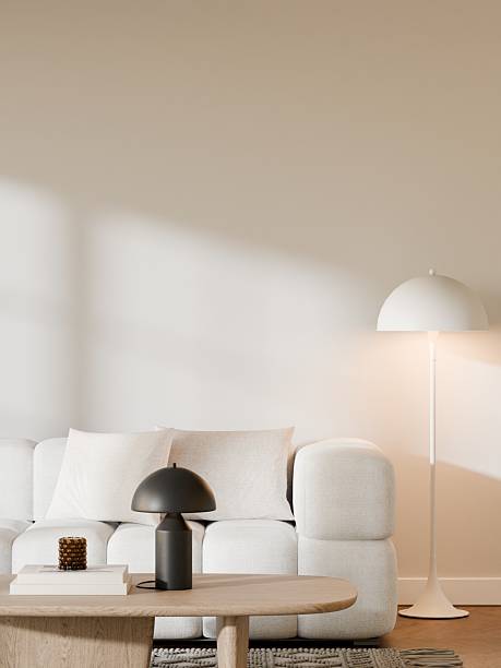 istock Minimalist Modern Living Room Interior with Poster Frame Mockup - 3d Render 2239650529