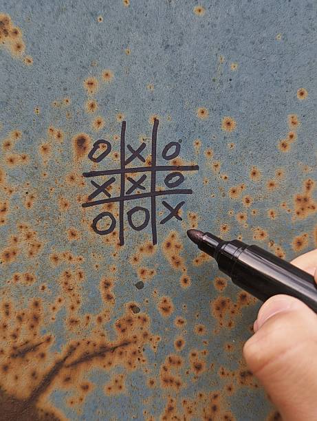 istock Tic Tac Toe on the Wall with Black Marker 2239652792