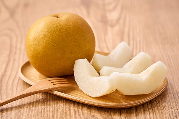 istock Sliced Akizuki Japanese Asian Pear 2239662139