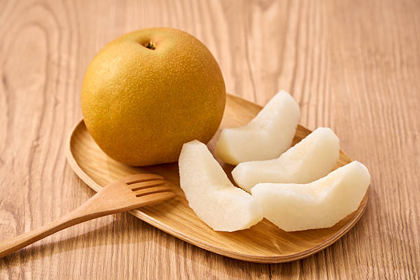 istock Sliced Akizuki Japanese Asian Pear 2239662150