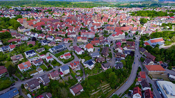 istock Aerial view around the village Iptingen 2239670137
